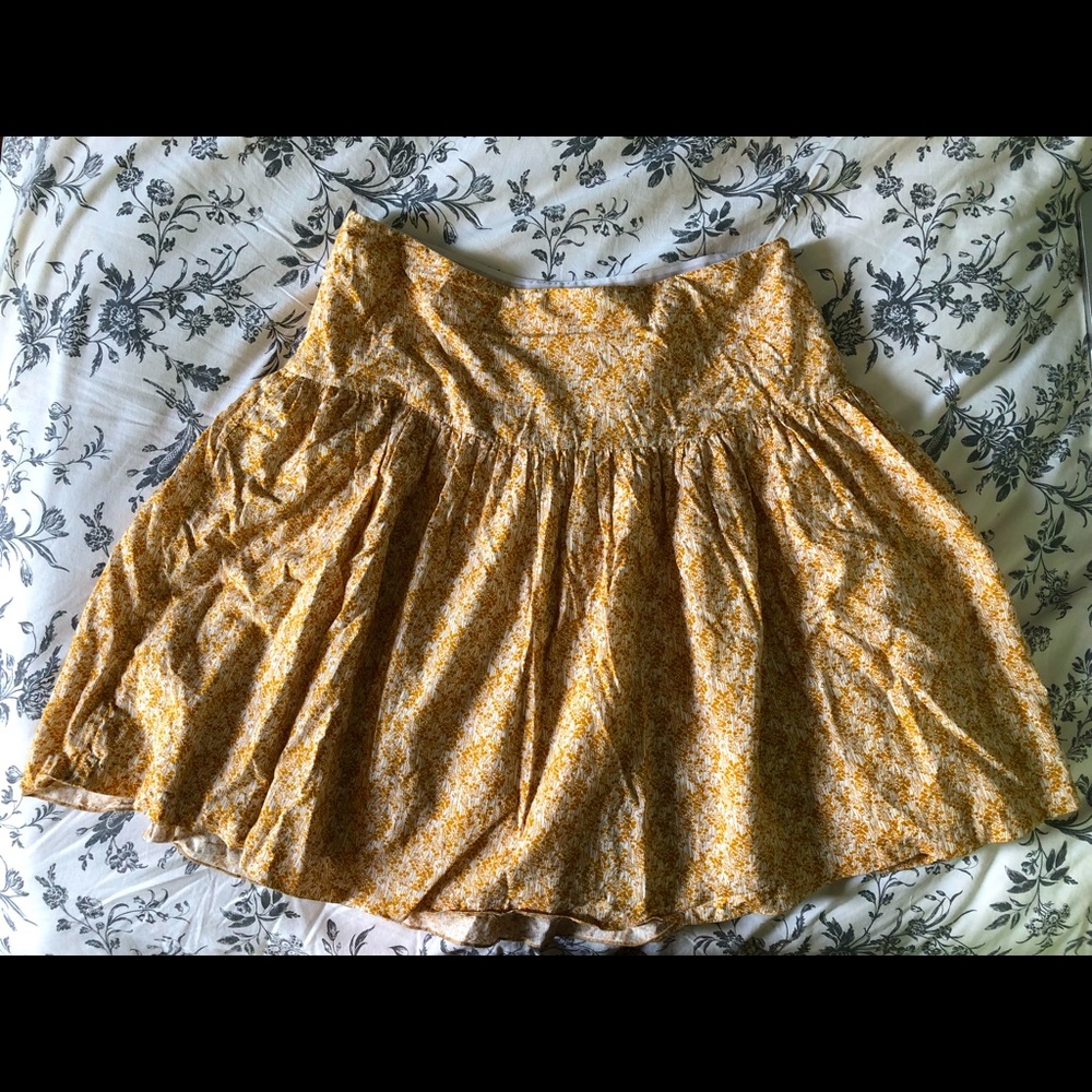 M CO-OP floral low waist shirred mini skirt